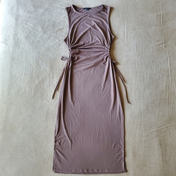 Ambiance Cut Out Jersey Midi Dress Large - Picture 1 of 4